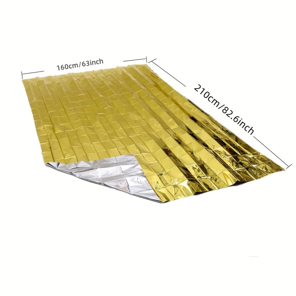 Emergency Blanket For Heat Preservation, Waterproof And Windproof, Suitable For Outdoor Camping, Hiking, Survival, Rescue, And Sun Protection