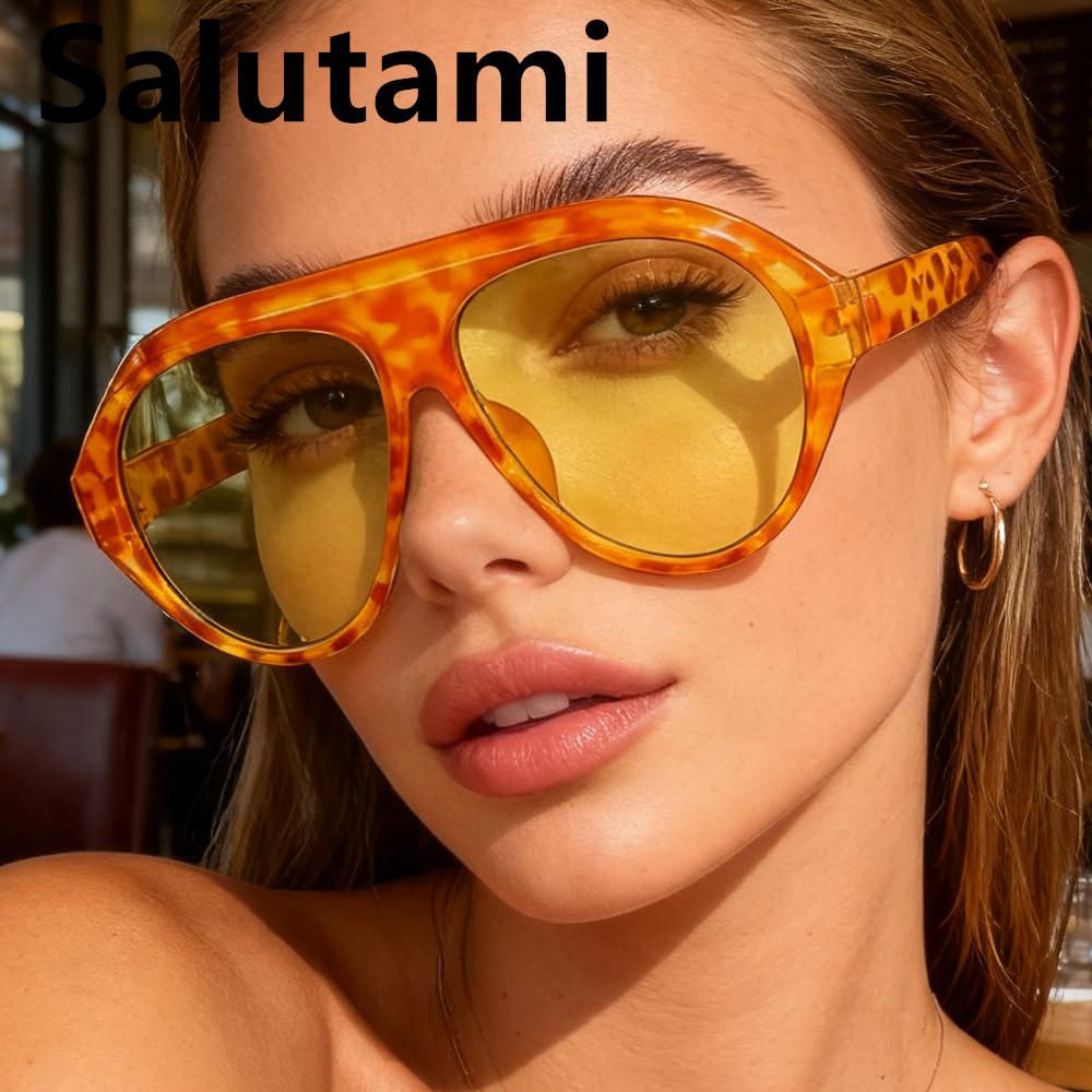 vintage oversized one piece gradient sunglasses women new fashion leopard print elegant sun glasses ladies trendy cat eye shades
