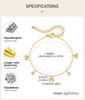 Bow Bracelet for Women 18K Gold Plated Non-Tarnish Waterproof Stainless Steel Dainty CZ Jewelry Minimalist Stackable Ribbon Gift
