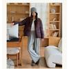 Korean Winter Short Puffer Coat for Women Round Neck Casual Loose Fit Petite Commuter Outerwear