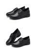 Genuine Leather Soft Sole Non-slip Lace-up Flats for Women, Plus Size, Round Toe, Autumn Style.