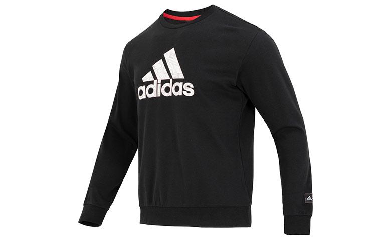 Adidas Sweatshirts Men s Black Crew Neck Moderate Regular HZ3023 S