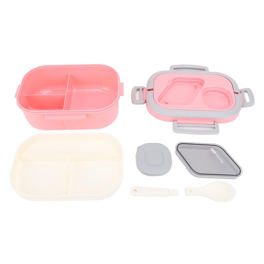 Plastic Lunch Box Large Capacity Compartmentalized Double Layer Student Food Storage Container Box