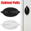 Paste The Open Sliding Door Handles Drawer Knob Self-adhesive Furniture Decor Modern Minimalist Cupboard Pull Handle White/Black