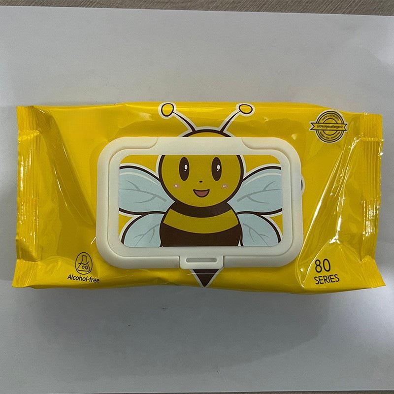 Lingettes pour Mains et Bouche Bébé Little Bee + Boîte de Rangement pour Lingettes Humides Petit Canard Gratuite