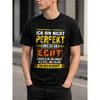 Men's Black Short-sleeve Crew Neck Tee with Bold German Graphic Print, Relaxed Fit Cotton Feel, Casual Streetwear Style for Everyday Confidence and