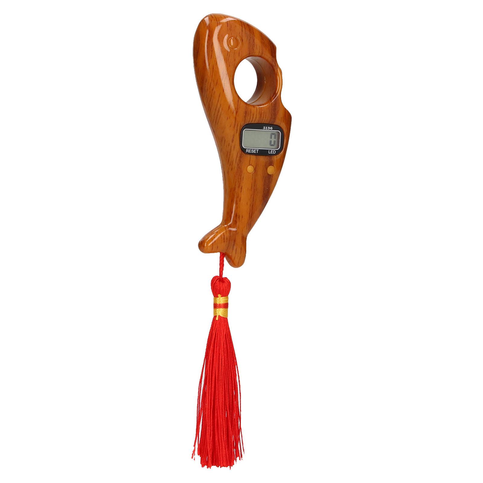 

Цифровой счетчик бусин бесшумный в форме рыбы портативный счетчик четок для медитации релаксации коричневый коричневый