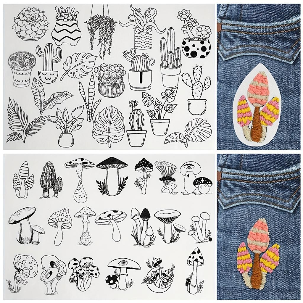 Water Soluble Stabilizer Embroidery Patterns, Stick and Stitch Embroider Paper Wash Away, Flower Floral Daisy Butterfly Designs