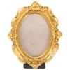 Mini Photo Frame Golden Vintage Resin Picture Frame Small Photography Frame Prop Oval Carved Vertical Photo Frame