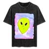 Judgmental Alien Watercolor Tshirt Big And Tall Loose Fit Tshirt