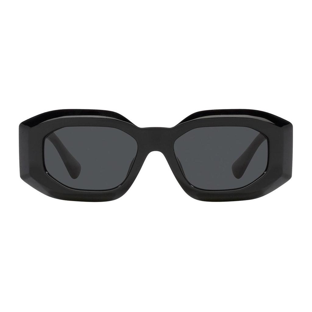 Versace Logo Design Irregular Frame Sunglasses Women Sunglasses Black O4425UO53608754ONUL