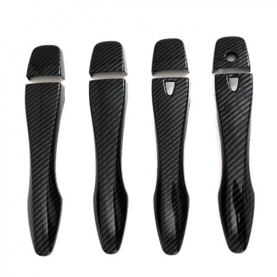 ABS Carbon Fiber Side Smart Door Handle Covers Trim For 2013-2018 Nissan Altima