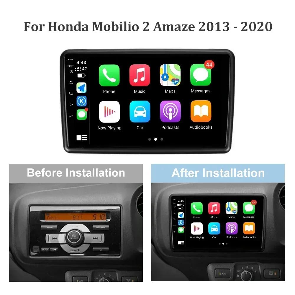 Android 13 Car Stereo Radio For Honda Mobilio 2 Amaze 2013 - 2020 WIFI 4G Multimedia Video Player Navigation GPS Carplay DSP BT