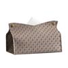 PU Leather Tissue Holder Rectangular Rattan-Tissue Box Cover Facial-Tissue-Case Paper Dispenser for Drop