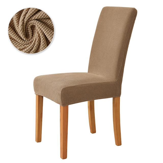 Polar Fleece Dining Chair Covers Stretch Removable Washable Chair Slipcover Big Elastic Chair Cover For Dining Room Home Decor