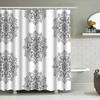 Shower Curtain Botanical Floral Pattern Nature Themed Bathroom Decor Vintage Rustic Farmhouse Home Decor Black And White Washabl