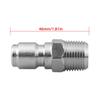2pcs Pressure Washer Swivel 3/8 Inch NPT Thread High Pressure Washer Fittings 5000PSI Stainless Steel Quick Connector