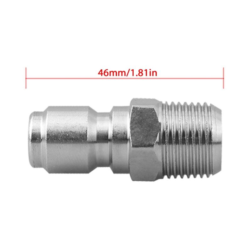 2pcs Pressure Washer Swivel 3/8 Inch NPT Thread High Pressure Washer Fittings 5000PSI Stainless Steel Quick Connector
