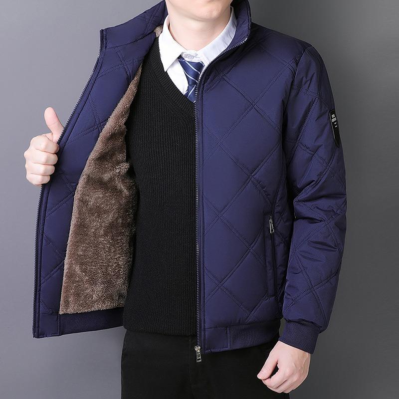 - Large Size New High-end Lamb Wool Cotton-padded Jacket Medium and Old Jacket Men's Jacket with Cotton Thickened To Keep Warm