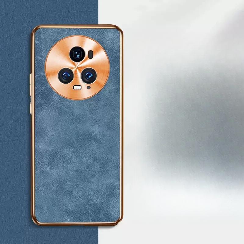 Suitable for Huawei Mate50pro Mobile Phone Case Sheep Bar Skin Electroplating Full Coverage Anti-fall Honor 80pro Metal Lens Men