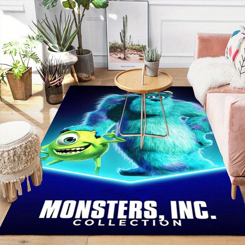 1pc Monsters, Inc Pattern Area Rug Soft Flannel Floor Mat for Living Room,Office,Bedroom and Carpet