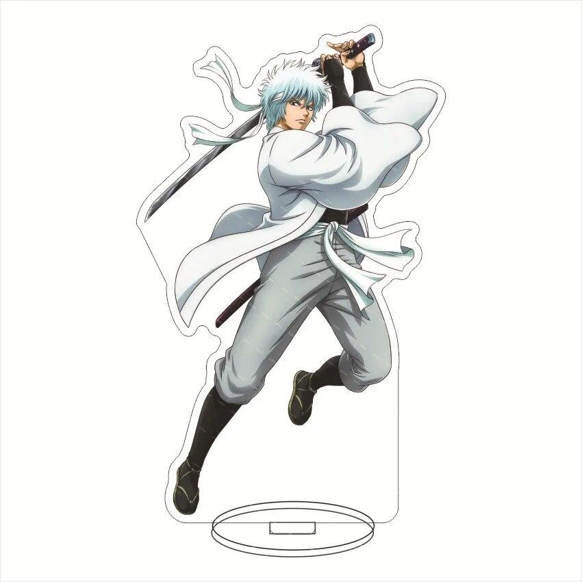 Anime Gin Tama Hijikata Toshirou Okita Sougo Takasugi Game GINTAMA Acrylic Stand Doll Figure Model Plate Cosplay Toy for Gift