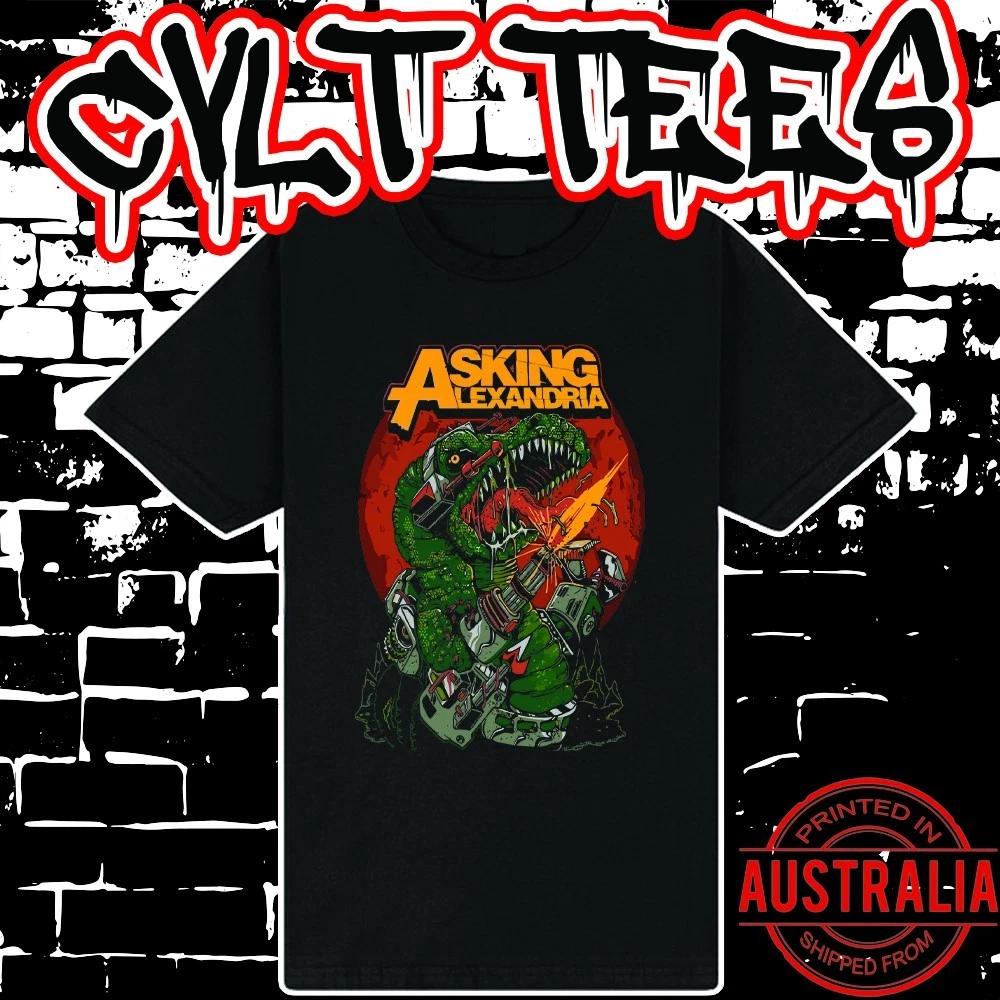 Men s and Women s T-shirts Asking Alexandria Band Shirt ~ Premium Black Gildan Cotton Tee XXXXL