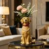 Quirky Dog Vase Handcrafted Whimsical Animal Flower Vase Resin Decorative Vase