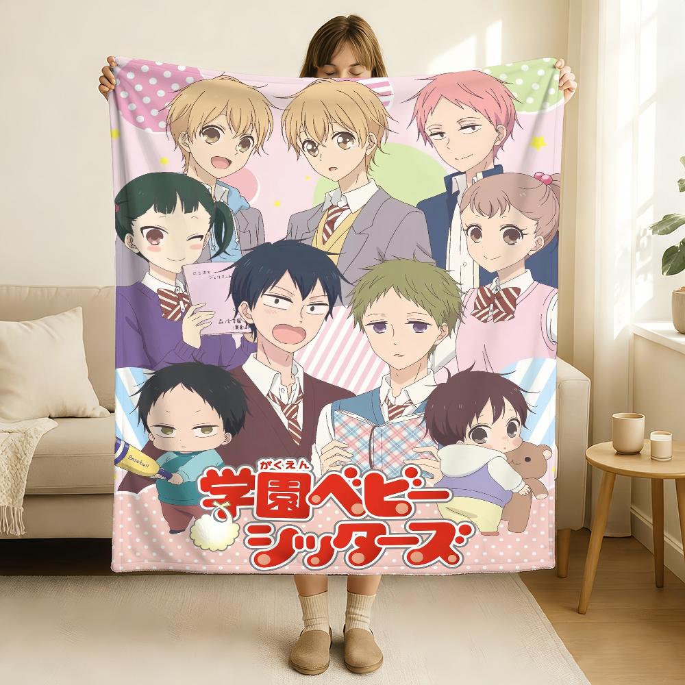Anime Cute School Babysitters Blanket Soft and Skin Friendly For Couch Bed Napping Bedspread All Seasons Comforter