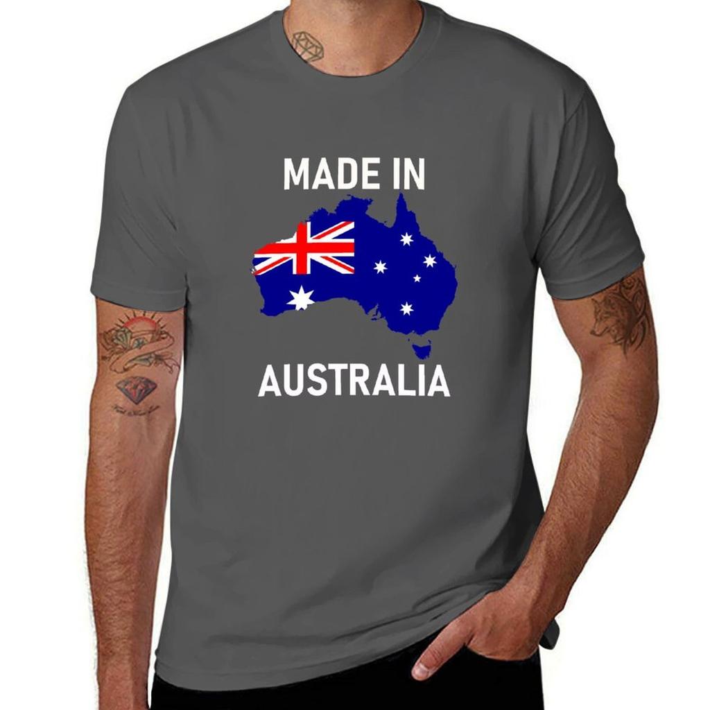 Made In Australia Tshirt Trendy Print Short Sleeve Tshirt