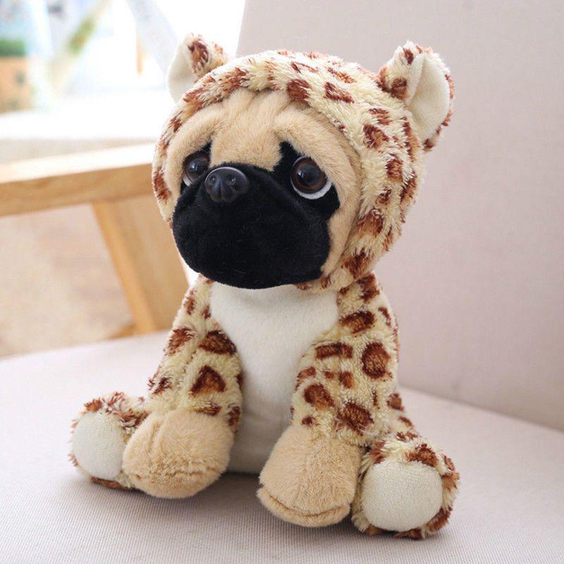 Adorable Large Plush Toys 8" Pug Dog In 7 Unique Costumes Cuddly Soft Toy