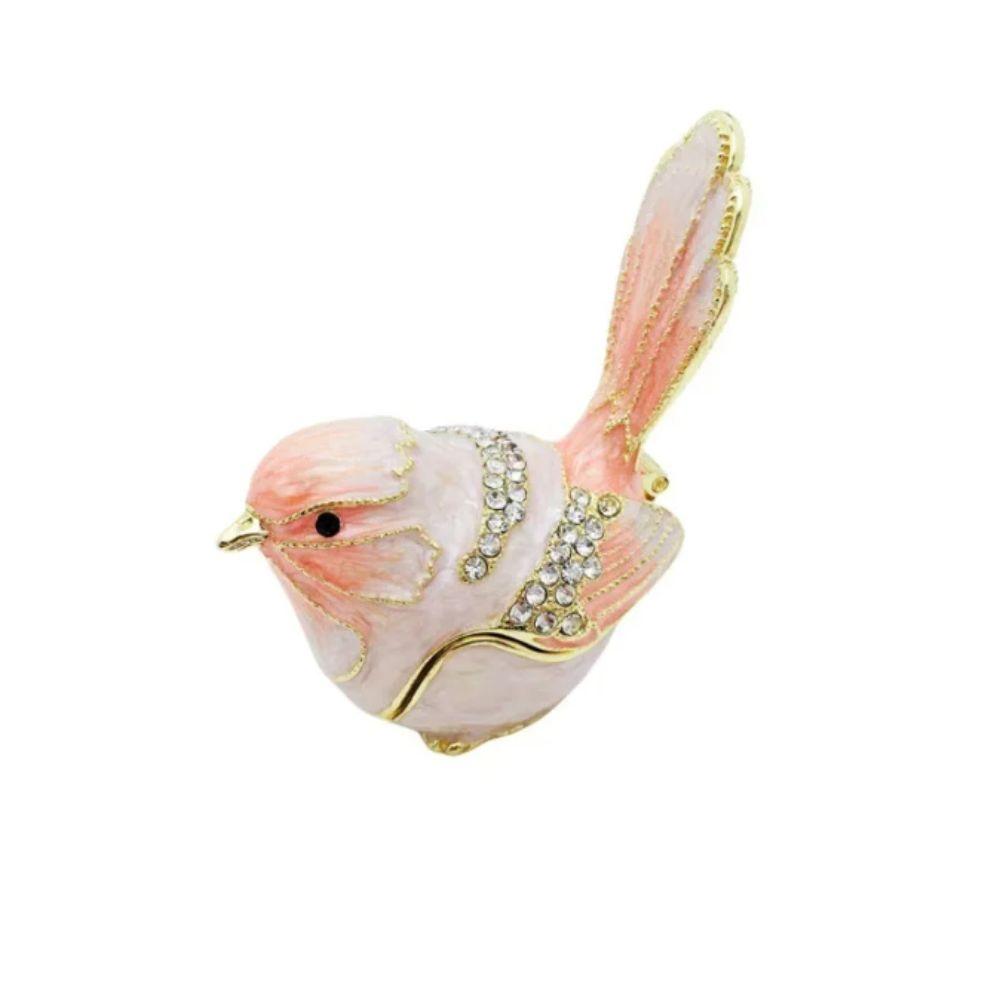 Metal Material Bird Trinket Box Mini Size Bionic Ornaments Jewelry Ring Holder  Ring Organizer