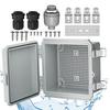 IP65 Electrical Enclosure - Power Housing Case, Heavy-Duty Wiring Box | 6.57x6.22x3.58 Inch Outdoor Project Waterproof Shell, Secure Cable Protector B