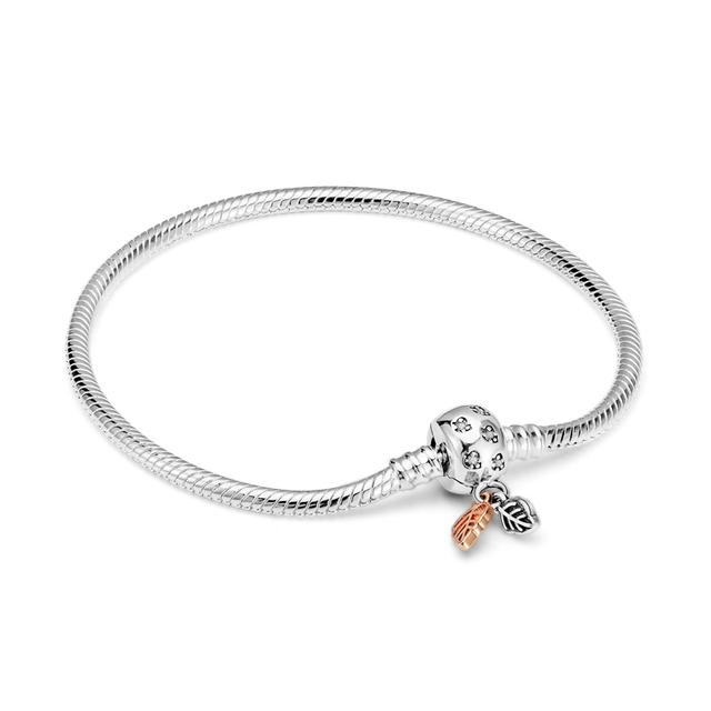 

Браслет-цепочка Me Link, подлинный браслет-цепочка в виде змеи из серебра 925 пробы, подходит для оригинального европейского бренда, подвески, сделай сам, ювелирные изделия, подарок 18cm