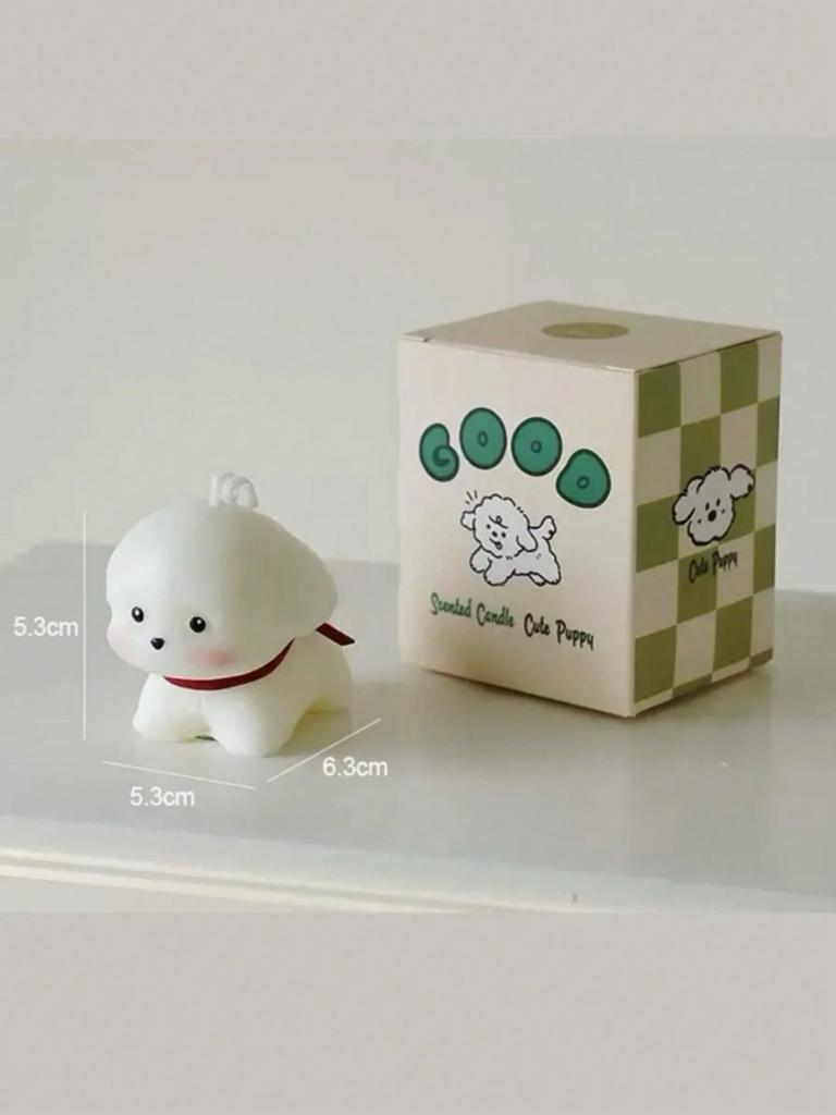Burning 6h Cartoon 3D Cute White Puppy Candle Home Decor Candle Scented Candle Home Use Girl Aromatherapy Home Aromatic Candle