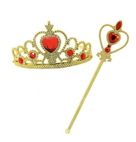Elsa Princess Snowflake Crown & Wand Set for Kids - Christmas Magic Cosplay