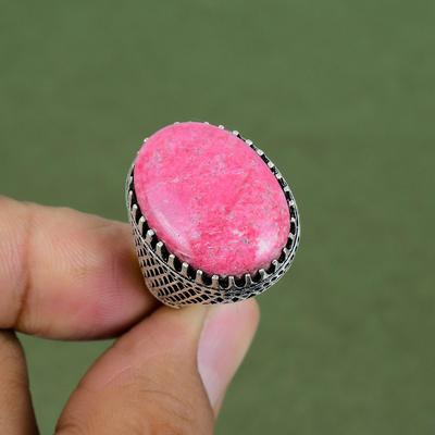 Thulite Ring 925 Sterling Silver Ring Natural Gemstone Jewelry Handmade Birthstone Ring Thulite Jewelry Gifts For Him Available In Ring Size