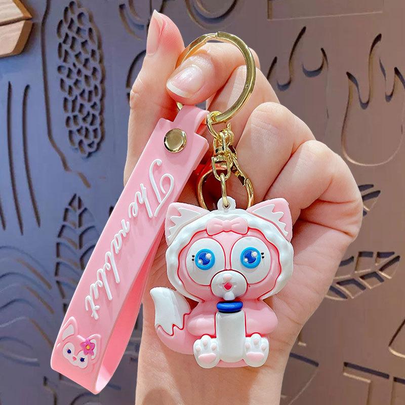 Cartoon Babe Fox Doll Keychain Pendant Car Key Chain Cartoon Schoolbag Accessories Ins Gifts