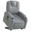 VidaXL Reclining Massage Armchair Light Grey Fabric 3204380