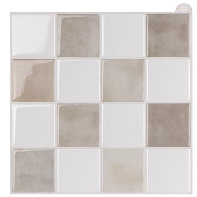 Nuovo Paraspruzzi Autoadesivo Peel and Stick 23x23cm Piastrella Murale Impermeabile Carta da Parati 3D Resistente al Calore per Cucina Bagno