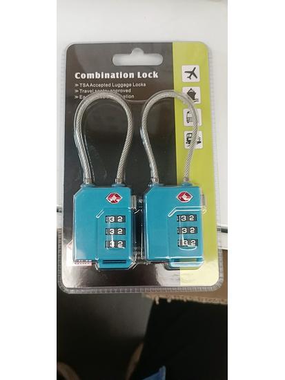 Lucchetto per bagagli con fune metallica TSA21100, Materiale PC, Nuovo di zecca, Confezione neutra