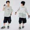 Boys' Short-sleeved Striped Summer Collection 2026 New Summer Mid to Large Boys' and Children's Casual Shorts Set Half Sleeve