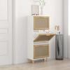 Vidaxl Shoe Cabinet, White, 52X25X115 Cm, Wood-Based Material