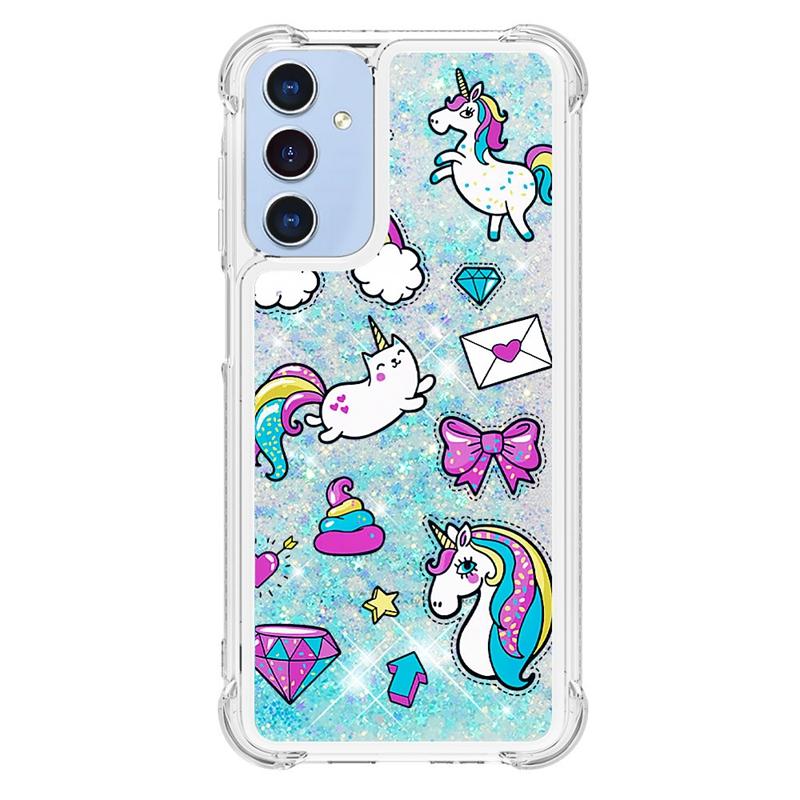 A55 A35 A15 5G Case Cartoon Glitter Quicksand Liquid Cover For Samsung Galaxy A55 A35 A15 A25 A54 A34 A14 A24 A05 A05S Case Etui