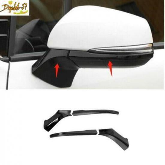 For Toyota Sienna   Glossy Black Rearview Side Mirror Strip Cover Decor