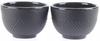 Cast Iron Cups 2 Pcs. Cast Iron Set For Tea And Herbs, Black Enamelled
