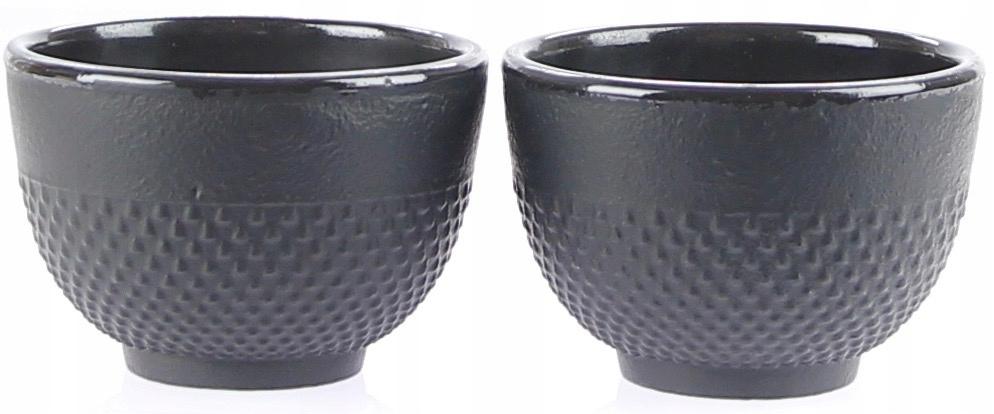 Cast Iron Cups 2 Pcs. Cast Iron Set For Tea And Herbs, Black Enamelled