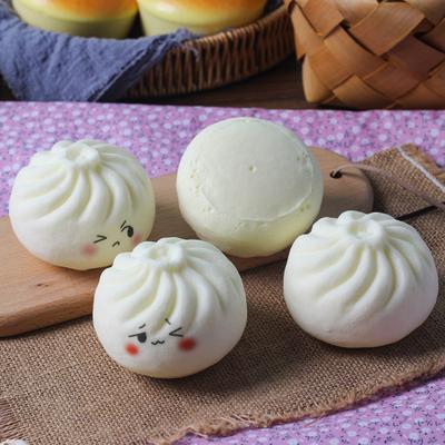 Tegneserie Dampet Bolle Klemmeleke Simulert Dumpling Sensorisk Klype Fidget-leke Stresslindring Avslapning Dekompresjonsverktøy