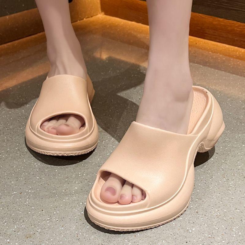 .Cm Heightening Artifact Eva Cool Slippers New Summer Wear Heightening Non-slip Thick-bottomed Beach Slippers Ladies