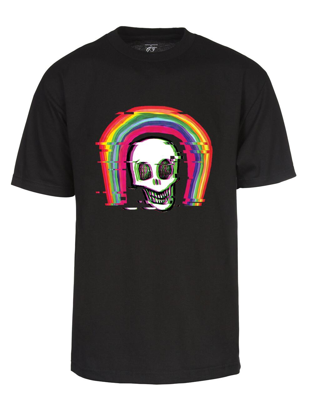

Mens Rainbow Skull T-Shirt - Bones Short Sleeve Shirt 5XL різнокольоровий